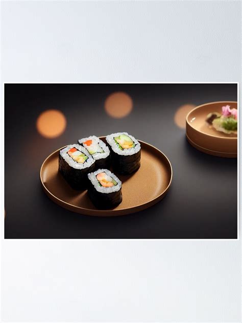 Fotografía de platos de sushi bellamente presentados para redes sociales.