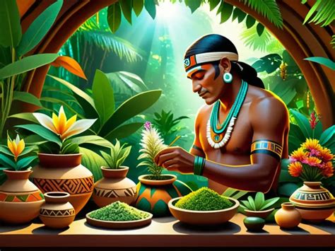 Representación de un azteca preparando xocolatl