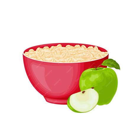 Ilustración de un bol con manzana rallada, leche condensada y canela.