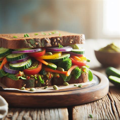 Ingredientes frescos para sándwich vegetariano: pan, queso, palta, tomate, pepino, berros y salsa