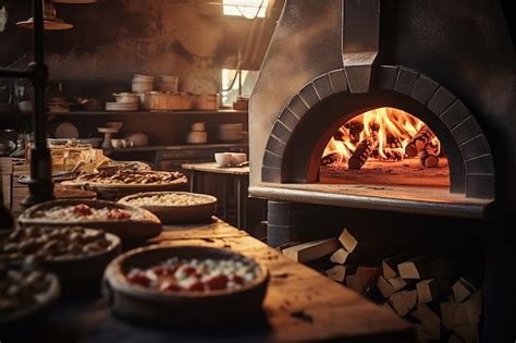 Fotografía histórica de una pizzería tradicional en Nápoles con su característico horno de leña.