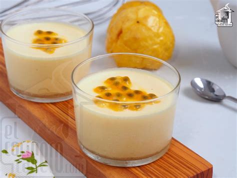 Infografía detallando los pasos para preparar Mousse de Maracuyá y Limón