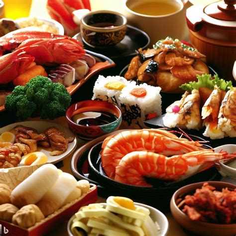 Infografía con la variedad de ingredientes comunes en la cocina japonesa.
