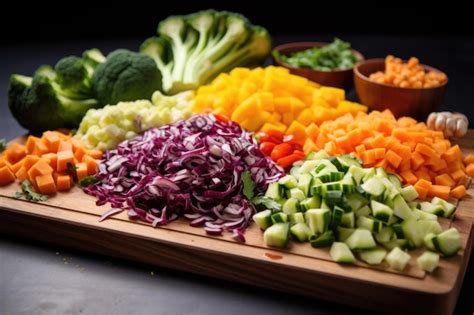 Variedad de vegetales picados finamente para rellenar los tacos de lechuga.