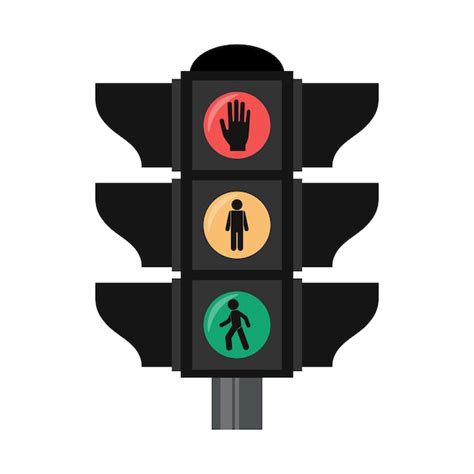 Ilustración de señales de advertencia (como un semáforo en rojo o una señal de 