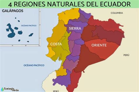 Mapa de las regiones cacaoteras en Ecuador