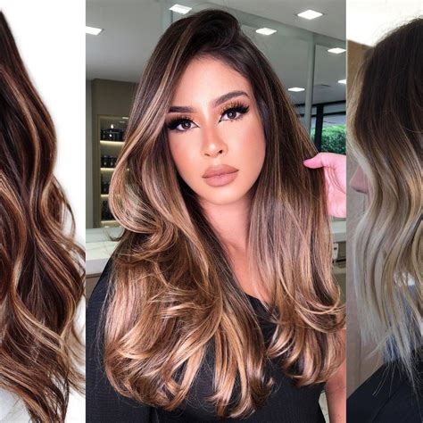 Cabello con balayage en tonos chocolate