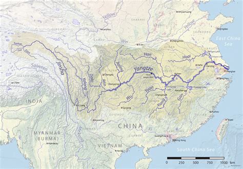 mapa o esquema mostrando el delta del río Yangtsé como cuna del cultivo del arroz