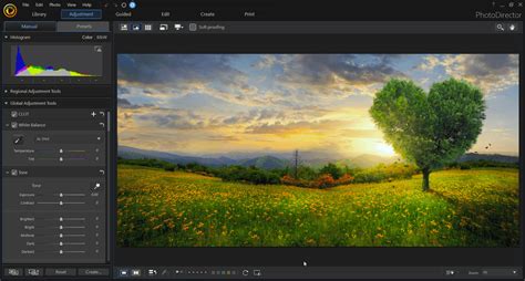 Pantalla de software de edición fotográfica con una imagen de sushi