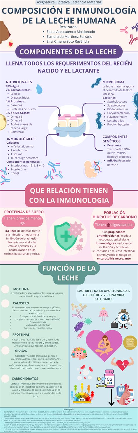 infografía explicando la composición salina de la leche materna