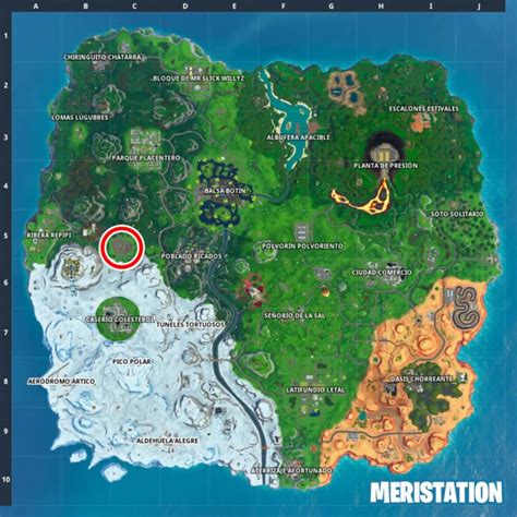 Mapa con la ubicación de los objetos comestibles corrompidos en Fortnite Temporada X