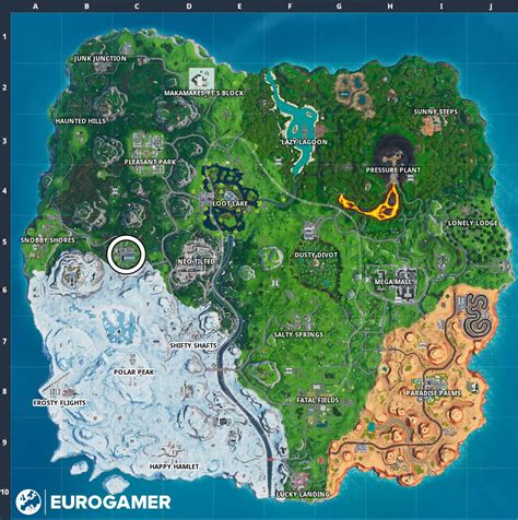 Ubicación del cráter con piezas comestibles corrompidas en Fortnite Temporada X
