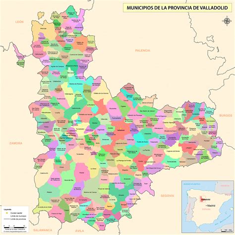 mapa de Valladolid con la ubicación de algunos de los proveedores y restaurantes mencionados