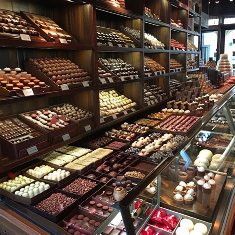 Fachada de una chocolatería Vasalissa con estética de cuento de hadas