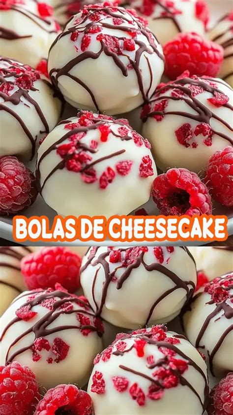 Bombones de cheesecake con una decoración delicada