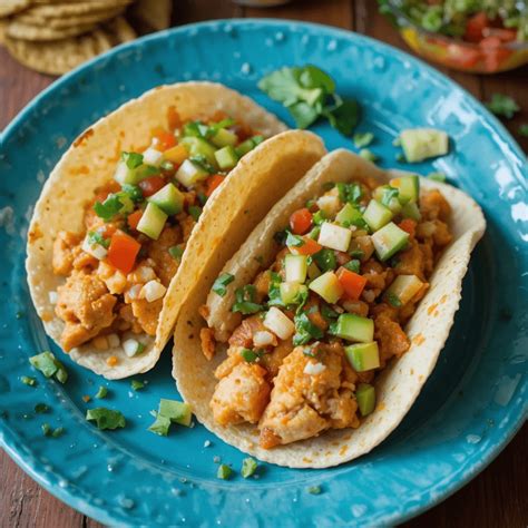 Plato de tacos servido con una generosa porción de pico de gallo fresco.
