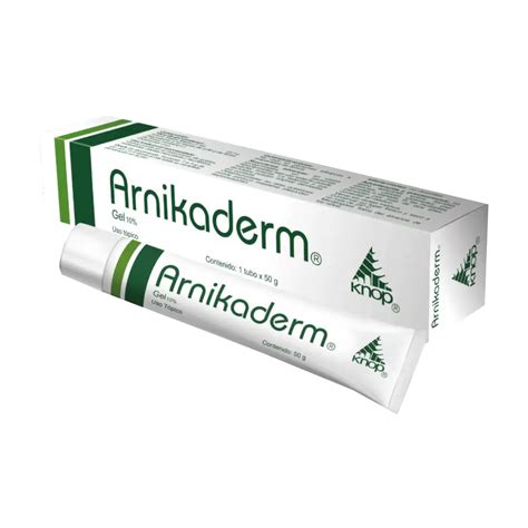 Tubo de crema Arnikaderm y flor de árnica montana