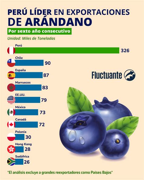 Mapa global destacando Chile y sus principales mercados de exportación para arándanos y salmón