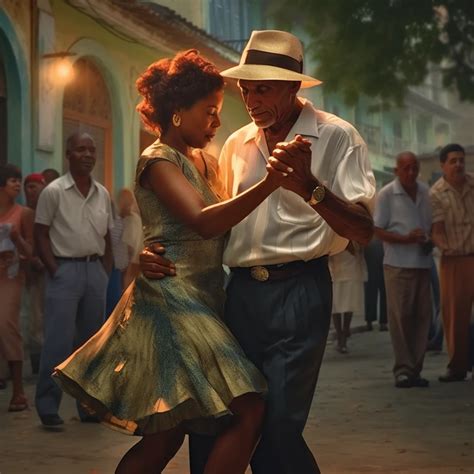 Pareja bailando salsa cubana con energía y sonrisas