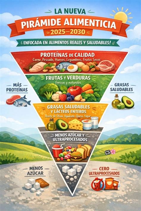 Esquema de la pirámide alimenticia con énfasis en verduras y hortalizas
