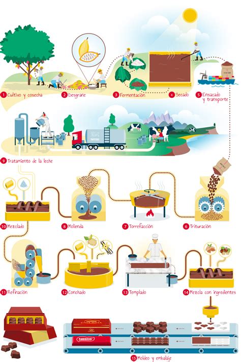 Infografía del proceso de fabricación industrial del sirope de arroz