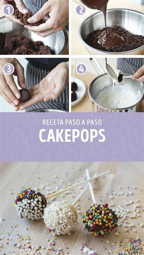 Infografía paso a paso para hacer cake pops de chocolate Ruby