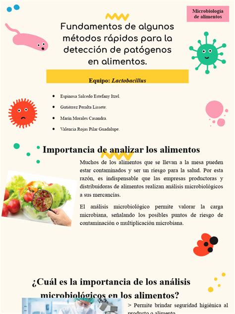 Gráfico o infografía sobre los tipos de patógenos en alimentos frescos