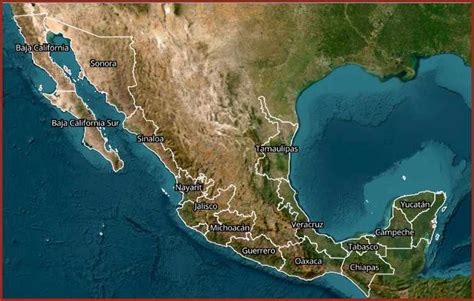 Mapa de zonas costeras de México y España