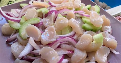 Callos de hacha frescos en su concha