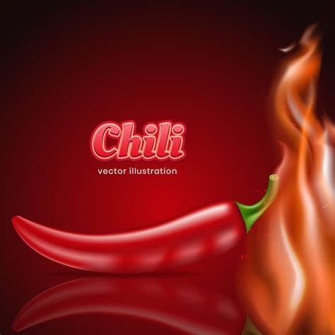 Ilustración de un ají picante vibrante con un fondo que sugiere calor y sabor.