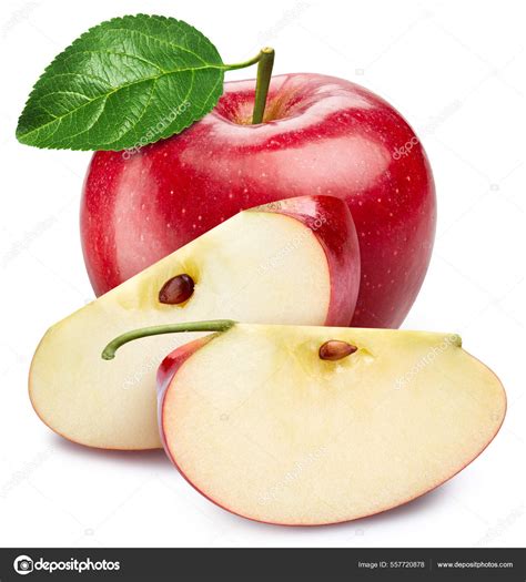 Foto de una manzana cortada mostrando la pulpa y la piel