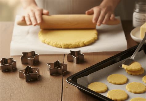Foto de masa de galletas sin gluten estirada