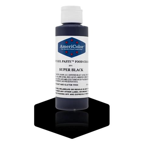 Botella de colorante en gel negro intenso con dosificador