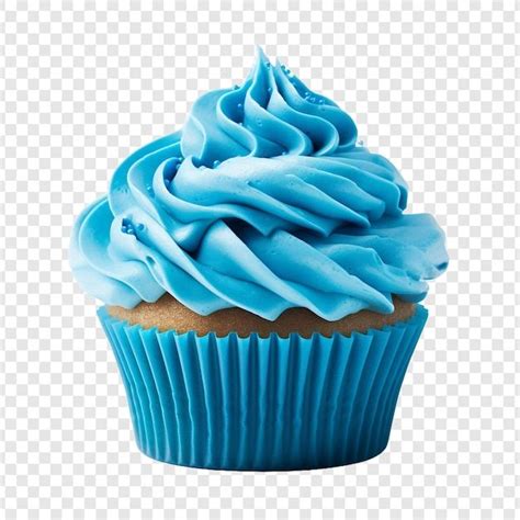 Cupcakes decorados con glaseado azul y sprinkles