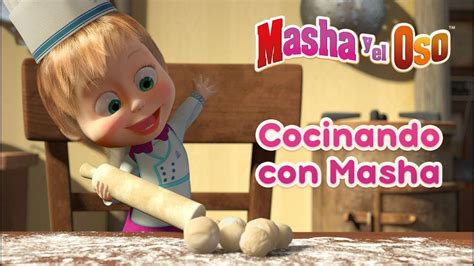 Masha, Oso y Panda cocinando panecillos chinos