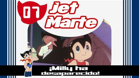 Ilustración de Jet Marte y sus compañeros, Milly y Melchi, en una pose heroica