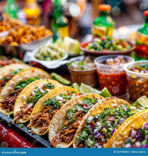 Variedad de tacos mexicanos con diferentes rellenos y salsas