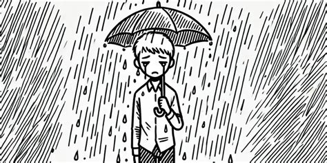 infografía comparativa: ilustración de una persona empapada bajo la lluvia junto a otra durmiendo plácidamente con el texto diferenciador de las expresiones