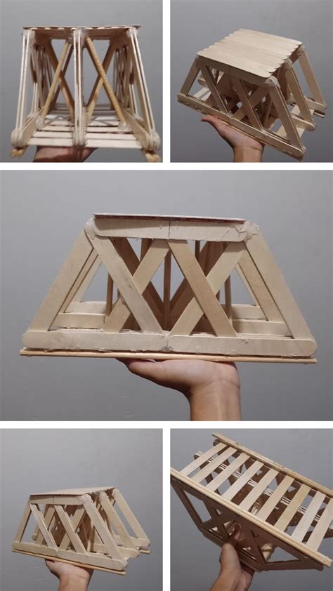 Esquema de diseño de una estructura de palitos de helado