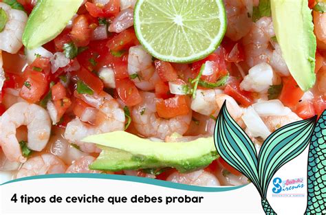 Infografía comparativa de diferentes tipos de ceviche (Perú, México, Ecuador)