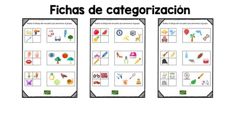 Infografía sobre la categorización de objetos basada en forma y color
