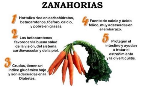 infografía con los beneficios de la zanahoria para la salud