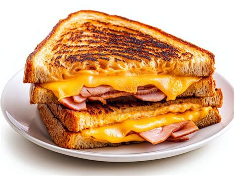 Sándwich Montecristo dorado y apetitoso con queso fundido