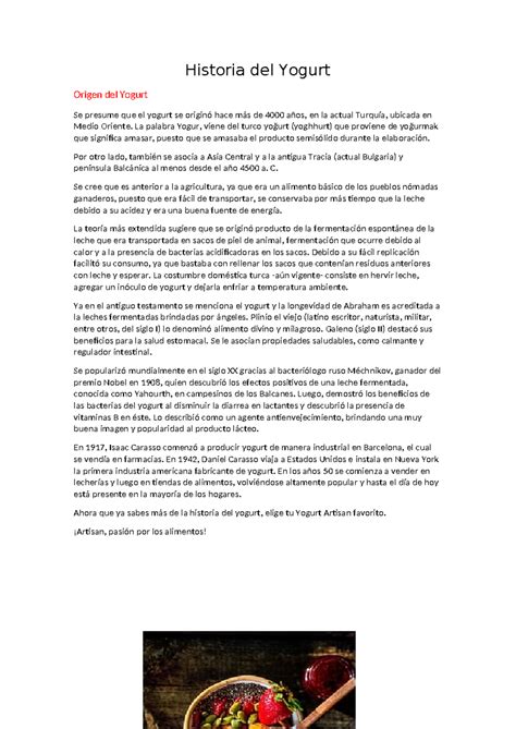 infografía histórica sobre el origen del yogurt