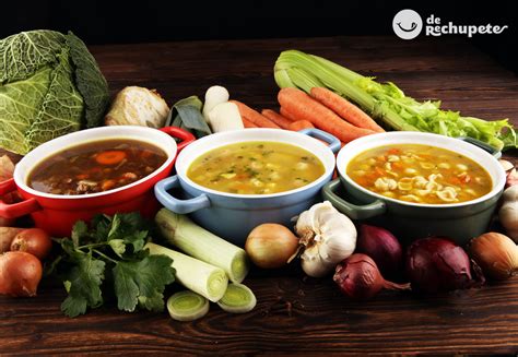 Infografía con ejemplos de sopas tradicionales de diferentes países.