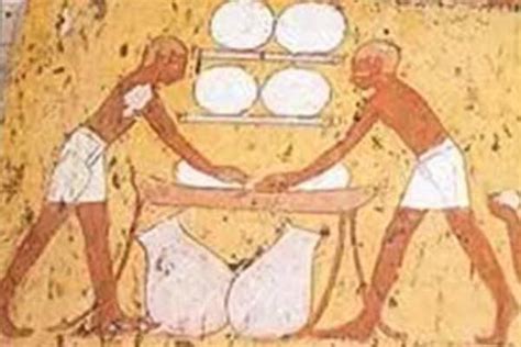 Representación del proceso de fabricación de pan en el Antiguo Egipto