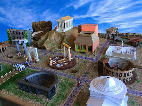 Maqueta de una panadería romana de Pompeya