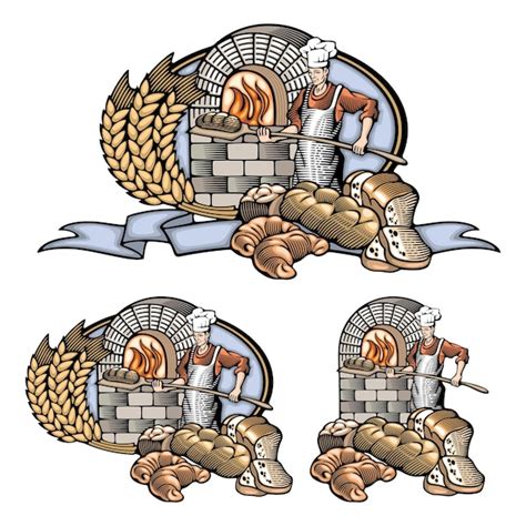 Ilustración medieval de monjes horneando pan