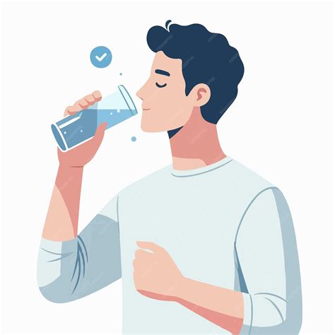 Persona bebiendo agua, con una ilustración del sistema digestivo