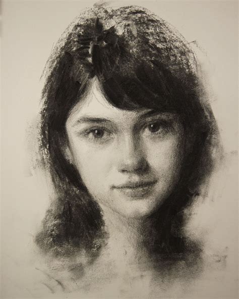 Representación de un retrato al pastel terminado, mostrando suavidad y profundidad